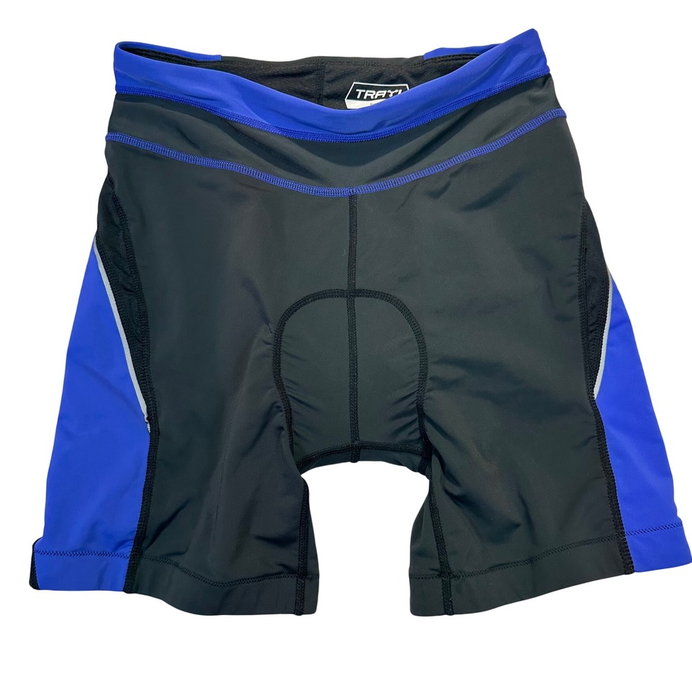 Trayl Padded Cycling‎ Shorts Women Small Black Blue Athletic Bike Gear